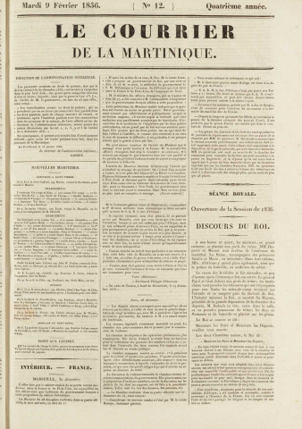 Le Courrier de la Martinique (1836, n° 12)