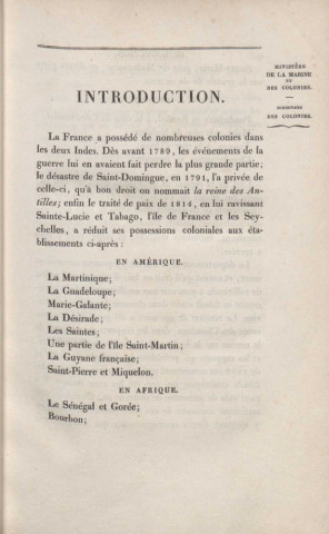 Notices statistiques sur les colonies françaises : imprimées par ordre de M. le vice-amiral de Rosamel, ministre de la Marine et des Colonies (tome I)