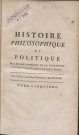 Histoire philosophique et politique des établissements du commerce des Européens dans les deux Indes (tome V)