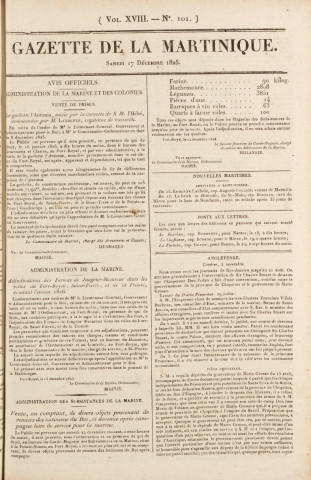 Gazette de la Martinique (1825, n° 101)