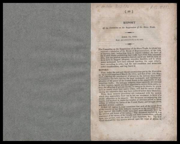 Report of the Committee on the Suppression of the Slave Trade