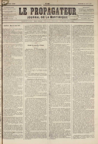 Le Propagateur (1871, n° 67)