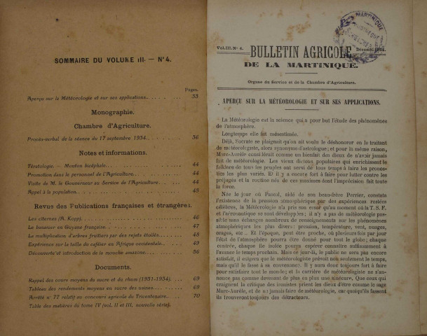Bulletin agricole de la Martinique (décembre 1934)