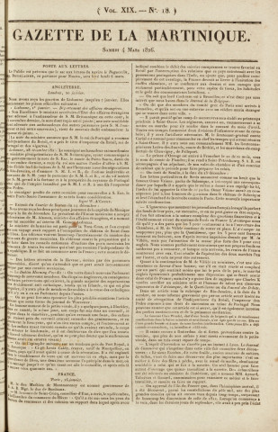 Gazette de la Martinique (1826, n° 18)