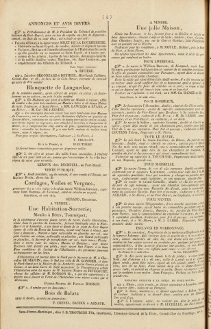 Gazette de la Martinique (1822, n° 69)