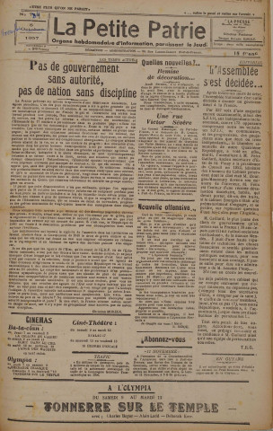 La Petite Patrie (n° 724)