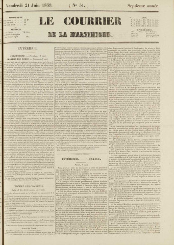Le Courrier de la Martinique (1839, n° 51)