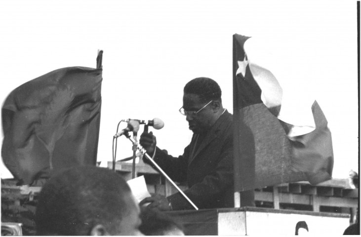 Fort-de-France, centre-ville. ouverture de festival ; allocution du maire de Fort-de-France, Aimé Césaire