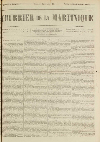 Le Courrier de la Martinique (1851, n° 45)