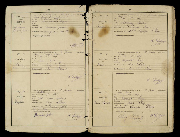 Baptêmes, mariages, sépultures