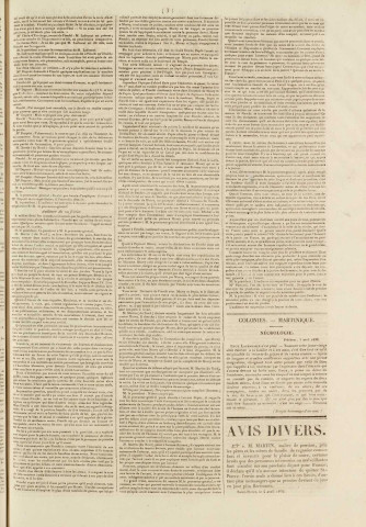Le Courrier de la Martinique (1836, n° 29)