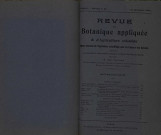 Revue de botanique appliquée et d'agriculture coloniale (n° 27)
