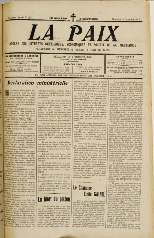 La Paix (n° 265)