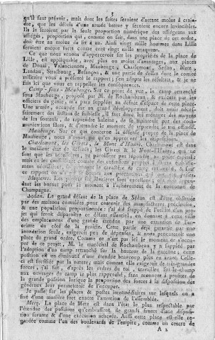 « Rapport du ministre de la guerre, sur l'état de nos frontières et de notre armée ». Courrier français, supplément au n° 25