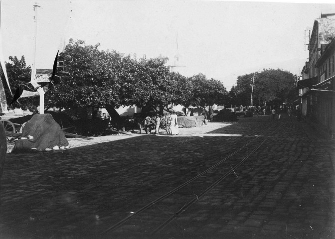 Saint-Pierre. La place Bertin avant l'éruption du 8 mai 1902