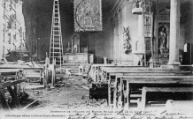 Intérieur de l'église du Morne-Rouge après le 30 août 1902