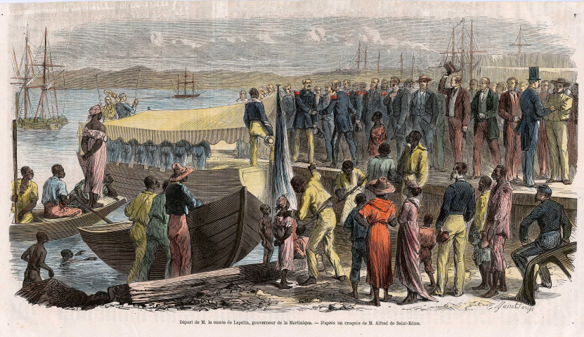 Départ de M. le comte de Lapelin, gouverneur de la Martinique