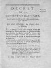 Abolition de l'esclavage des nègres dans les colonies : décret n° 2262 de la Convention nationale