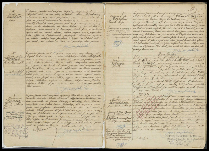 Naissances, reconnaissances, décès