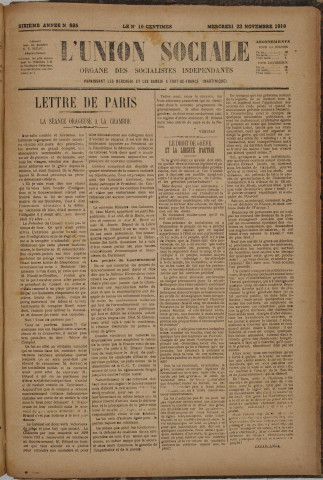 L'Union sociale (n° 835)
