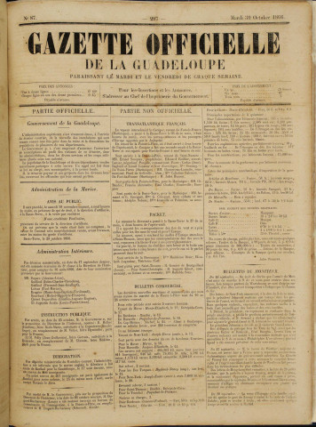 La Gazette officielle de la Guadeloupe (n° 87)
