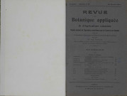 Revue de botanique appliquée et d'agriculture coloniale (n° 30)