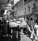 Fort-de-France, centre-ville. manifestation populaire pour acclamation de la nationalité française