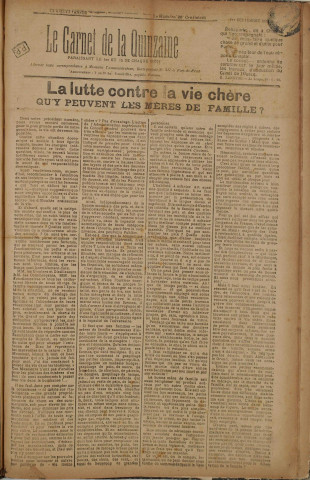 Le Carnet de la quinzaine (n° 43)