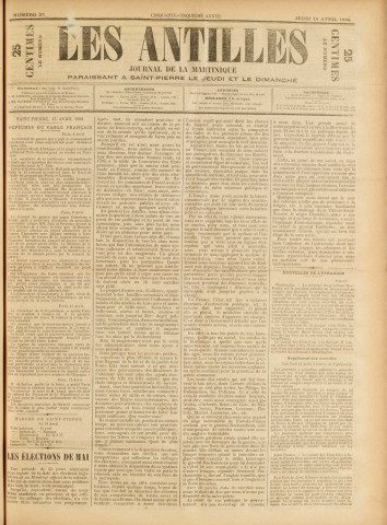 Les Antilles (1898, n° 27)