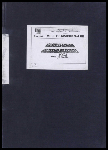 Naissances, mariages, décès, reconnaissances