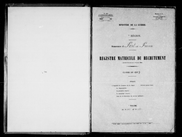 Etats signalétiques et des services, n° 1001 à 1130