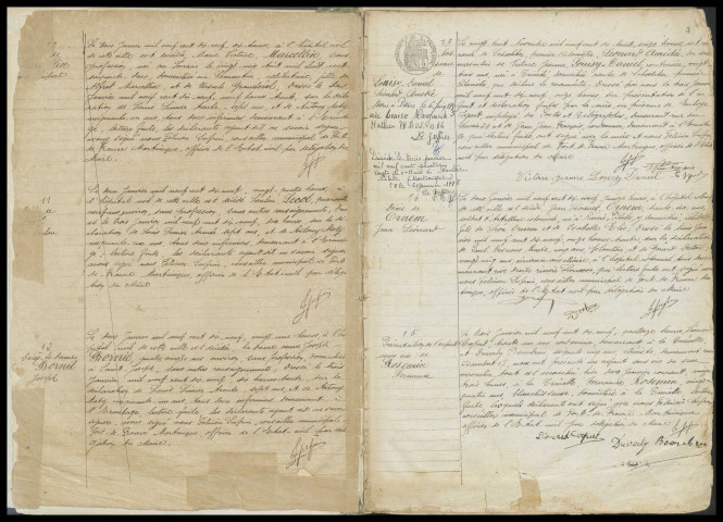 Naissances, reconnaissances, décès