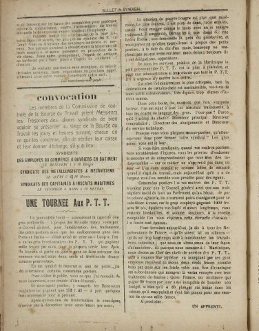 Bulletin syndical (n° 11)