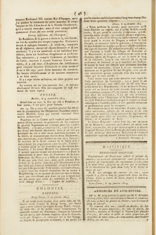 Gazette de la Martinique (1814, n° 10)