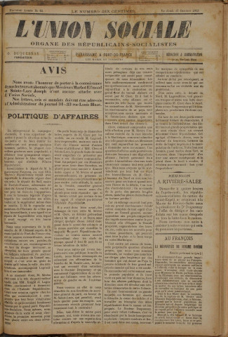 L'Union sociale (n° 63)