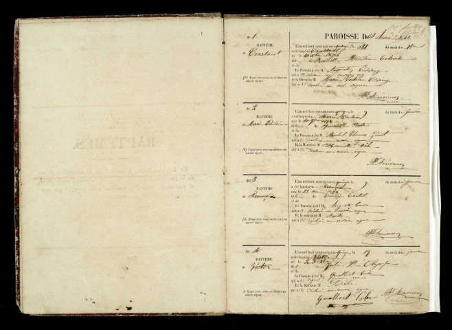 Baptêmes, mariages, sépultures