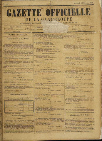 La Gazette officielle de la Guadeloupe (n° 14)