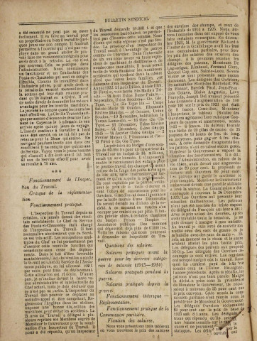 Bulletin syndical (n° 19)