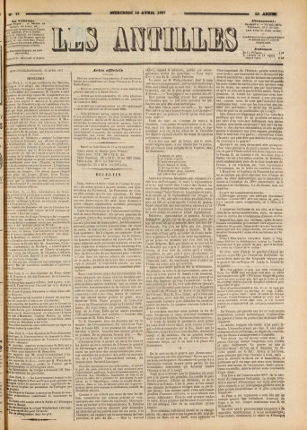 Les Antilles (1887, n° 34)