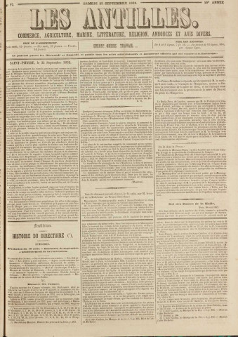 Les Antilles (1852, n° 77)