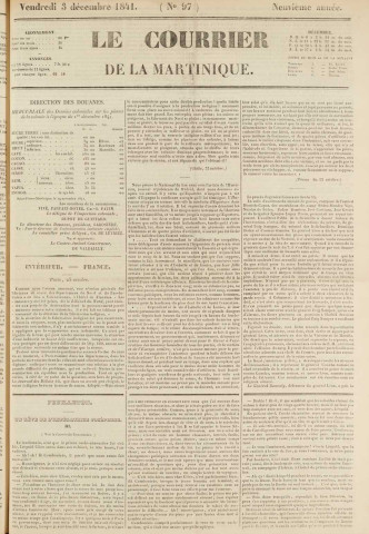 Le Courrier de la Martinique (1841, n° 97)