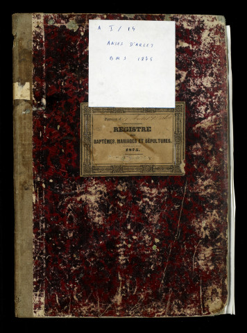 Baptêmes, mariages, sépultures