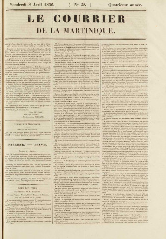 Le Courrier de la Martinique (1836, n° 29)