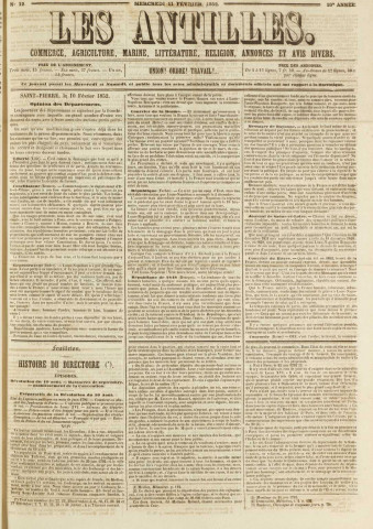 Les Antilles (1852, n° 12)