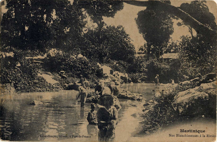 Martinique. Nos blanchisseuses à la rivière