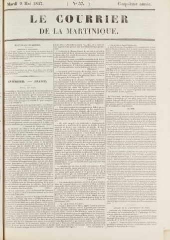 Le Courrier de la Martinique (1837, n° 37)