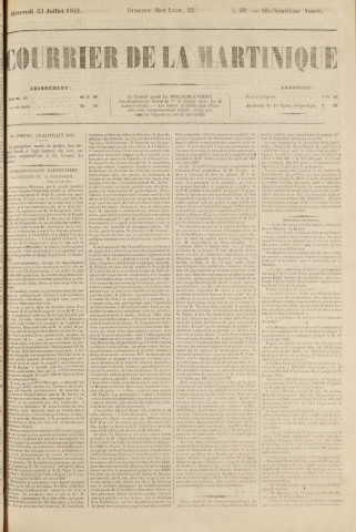 Le Courrier de la Martinique (1851, n° 59)