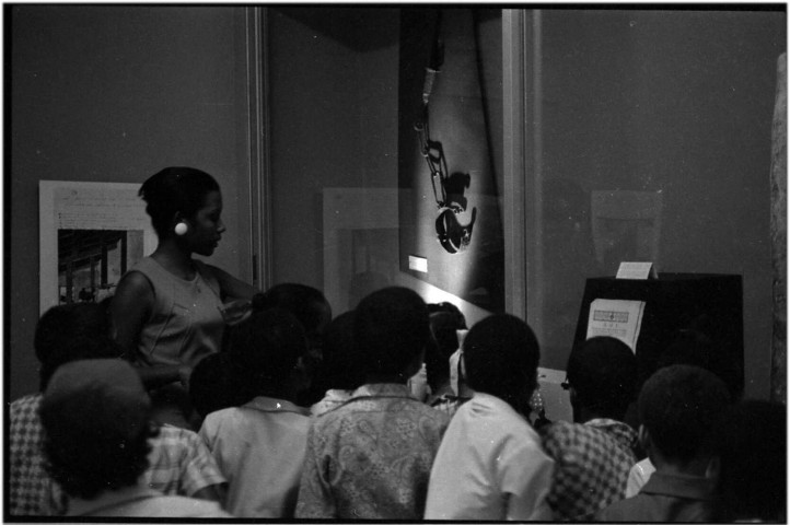 Fort-de-France, centre-ville. visite de scolaires au Musée départemental d'Archéologie précolombienne et de Préhistoire