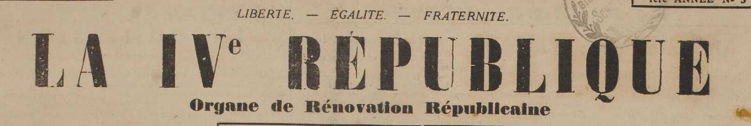 La IVème République (n° 23)