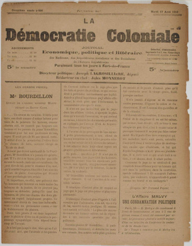 La Démocratie coloniale (n° 202)